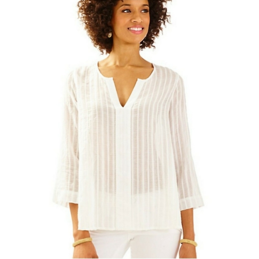 Lilly Pulitzer Nalani Tunic in Resort White
